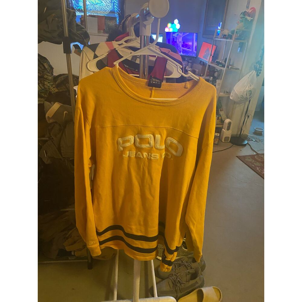 Polo Jeans Co Size Large Yellow Sweater